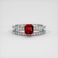 1.65 Ct. Ruby Ring, Platinum 950 1