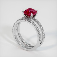 2.02 Ct. Ruby Ring, Platinum 950 2