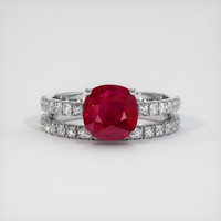 2.17 Ct. Ruby Ring, Platinum 950 1