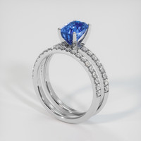 2.05 Ct. Blue Sapphire Ring, Platinum 950 2