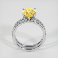 3.12 Ct. Yellow Sapphire Ring, Platinum 950 3