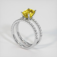2.57 Ct. Yellow Sapphire Ring, Platinum 950 2