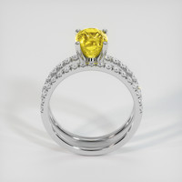 2.57 Ct. Yellow Sapphire Ring, Platinum 950 3