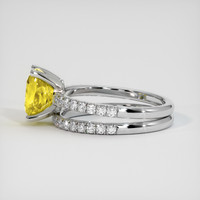 2.57 Ct. Yellow Sapphire Ring, Platinum 950 4