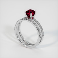 1.03 Ct. Ruby Ring, Platinum 950 2