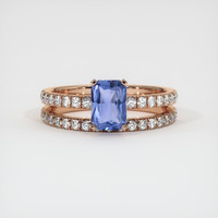 0.95 Ct. Sapphire Ring, 14K Rose Gold 1