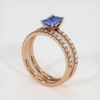 0.95 Ct. Sapphire Ring, 14K Rose Gold 2