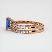 0.95 Ct. Sapphire Ring, 14K Rose Gold 4
