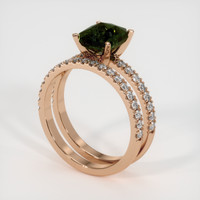 2.97 Ct. Sapphire Ring, 14K Rose Gold 2