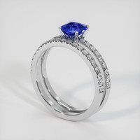 1.47 Ct. Blue Sapphire Ring, 10K White Gold 2