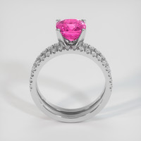 3.13 Ct. Pink Sapphire Ring, 10K White Gold 3
