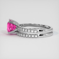 3.13 Ct. Pink Sapphire Ring, 10K White Gold 4