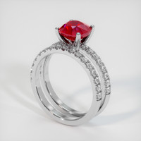 1.74 Ct. Ruby Ring, 10K White Gold 2
