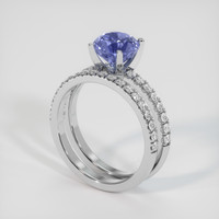 2.11 Ct. Purplish Blue Sapphire Ring, 10K White Gold 2