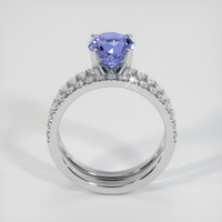 2.11 Ct. Purplish Blue Sapphire Ring, 10K White Gold 3