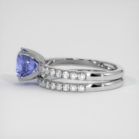 2.11 Ct. Purplish Blue Sapphire Ring, 10K White Gold 4