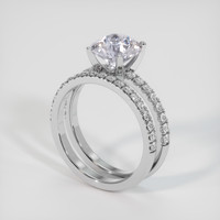 2.41 Ct. Bluish Grey Sapphire Ring, 10K White Gold 2