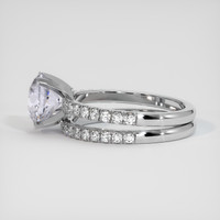 2.41 Ct. Bluish Grey Sapphire Ring, 10K White Gold 4