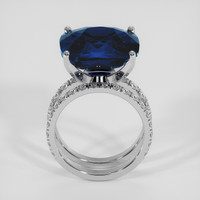 15.18 Ct. Blue Sapphire Ring, 14K White Gold 3