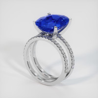 10.19 Ct. Sapphire Ring, 14K White Gold 2