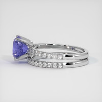 2.55 Ct. Blue Sapphire Ring, 14K White Gold 4