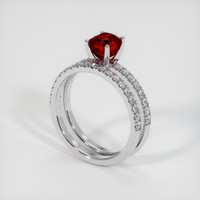 1.65 Ct. Ruby Ring, 14K White Gold 2