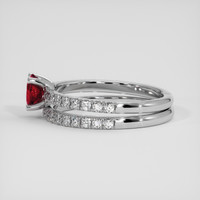 0.64 Ct. Ruby Ring, 14K White Gold 4