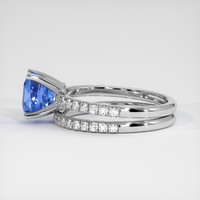 2.05 Ct. Blue Sapphire Ring, 14K White Gold 4