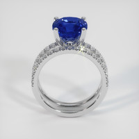 4.16 Ct. Blue Sapphire Ring, 14K White Gold 3