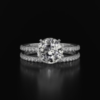 4.07 Ct. White Sapphire Ring, 14K White Gold 1