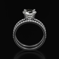 4.07 Ct. Sapphire Ring, 14K White Gold 3