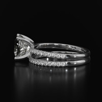 4.07 Ct. Sapphire Ring, 14K White Gold 4