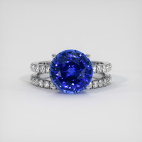 5.39 Ct. Blue Sapphire Ring, 14K White Gold 1