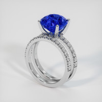 5.39 Ct. Blue Sapphire Ring, 14K White Gold 2