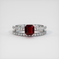 1.03 Ct. Ruby Ring, 14K White Gold 1