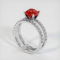 1.60 Ct. Ruby Ring, 14K White Gold 2