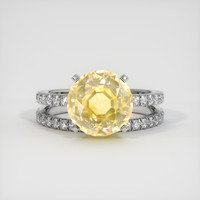 5.08 Ct. Yellow Sapphire Ring, 14K White Gold 1