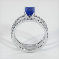1.20 Ct. Blue Sapphire Ring, 18K White Gold 3