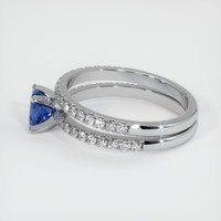 0.71 Ct. Sapphire Ring, 18K White Gold 4