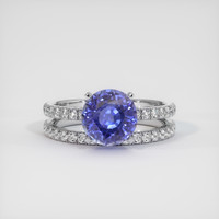 2.55 Ct. Sapphire Ring, 18K White Gold 1