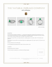 Emerald Ring 1.11 Ct., 18K White Gold Appraisal