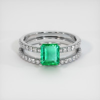 Emerald Ring 1.11 Ct., 18K White Gold Preview