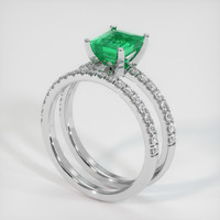 Emerald Ring 1.11 Ct., 18K White Gold Preview