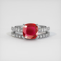 1.74 Ct. Ruby Ring, 18K White Gold 1