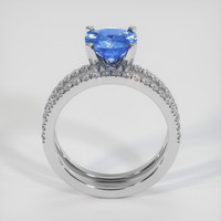 2.55 Ct. Bi Color Sapphire Ring, 18K White Gold 3