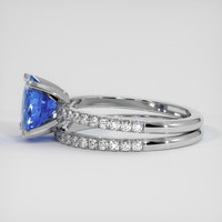 2.55 Ct. Bi Color Sapphire Ring, 18K White Gold 4