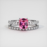 1.19 Ct. Sapphire Ring, 18K White Gold 1