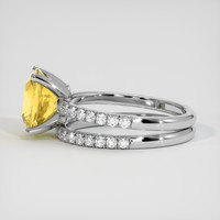 3.12 Ct. Yellow Sapphire Ring, 18K White Gold 4