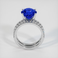 5.39 Ct. Blue Sapphire Ring, 18K White Gold 3