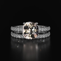 2.26 Ct. Sapphire Ring, 18K White Gold 1